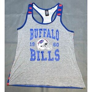 Buffalo Bills Racerback Tank L Women’s NFL Apparel Blue Red Team Jersey Mesh Top